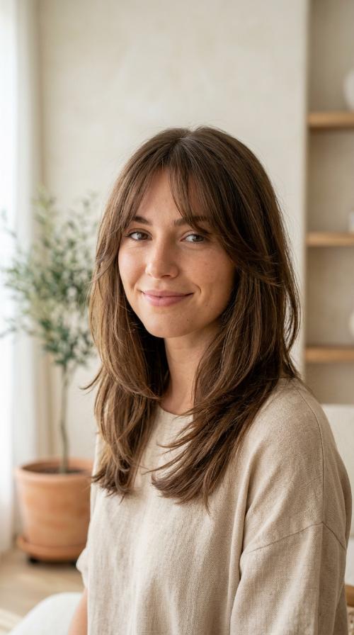 Wispy Face-Framing Fringe