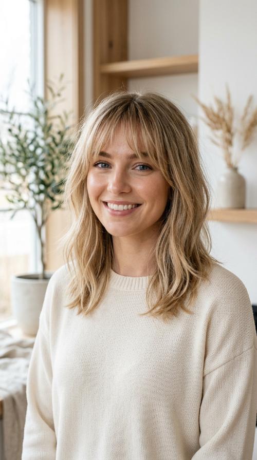 Wispy Fringe with Layered Lob