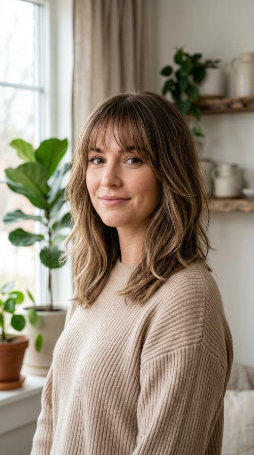 Wispy Fringe with Layered Lob