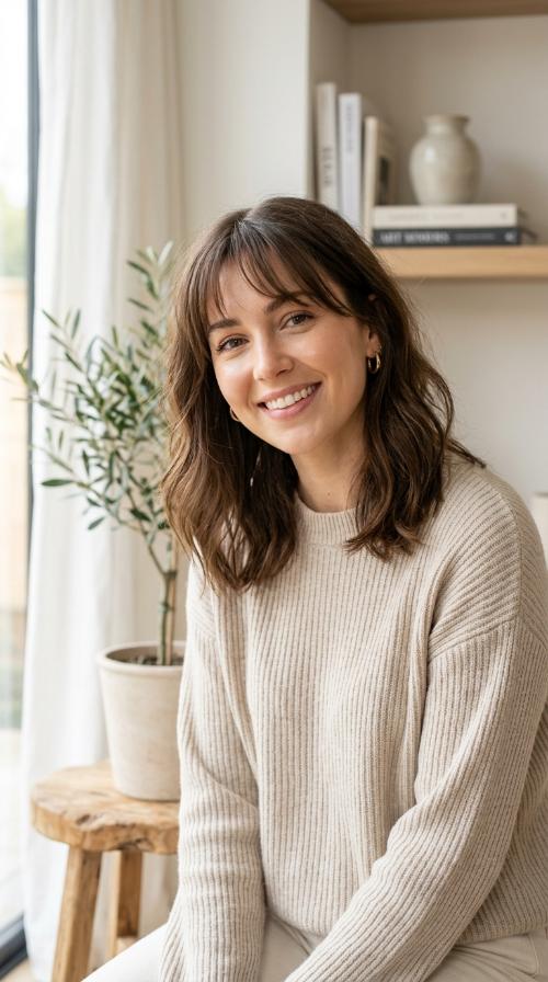 Wispy Fringe with Shoulder-Grazing Ends