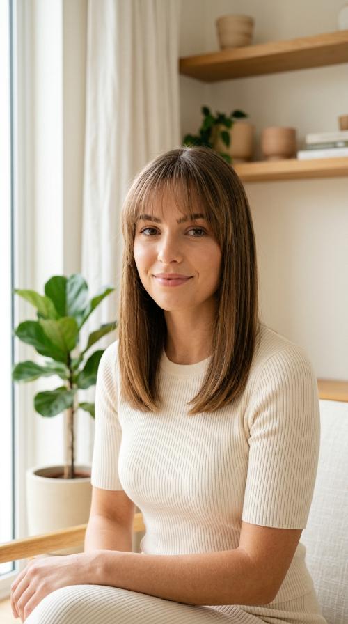 Wispy Fringe with Straight Lengths