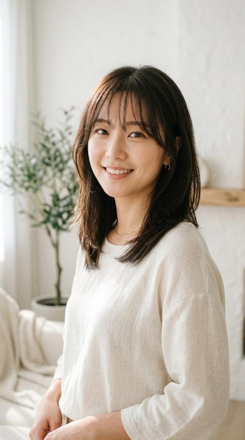 Wispy Korean-Style Fringe