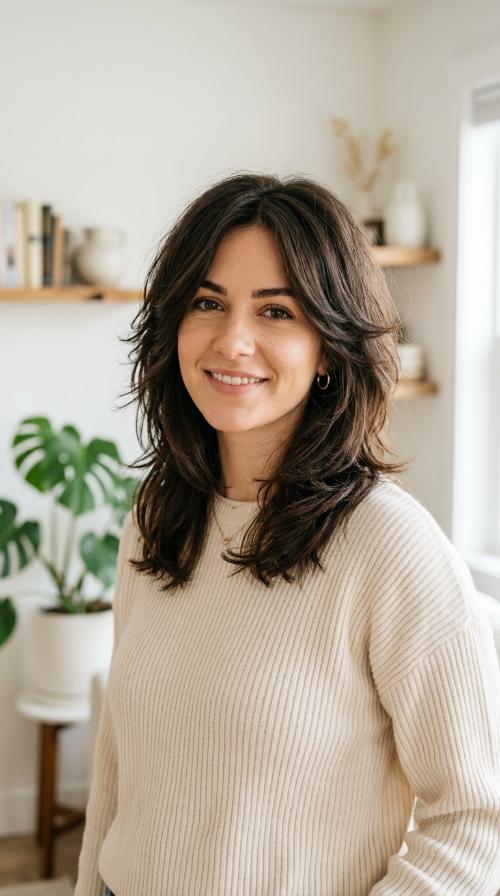 Wispy Layered Collarbone Cut
