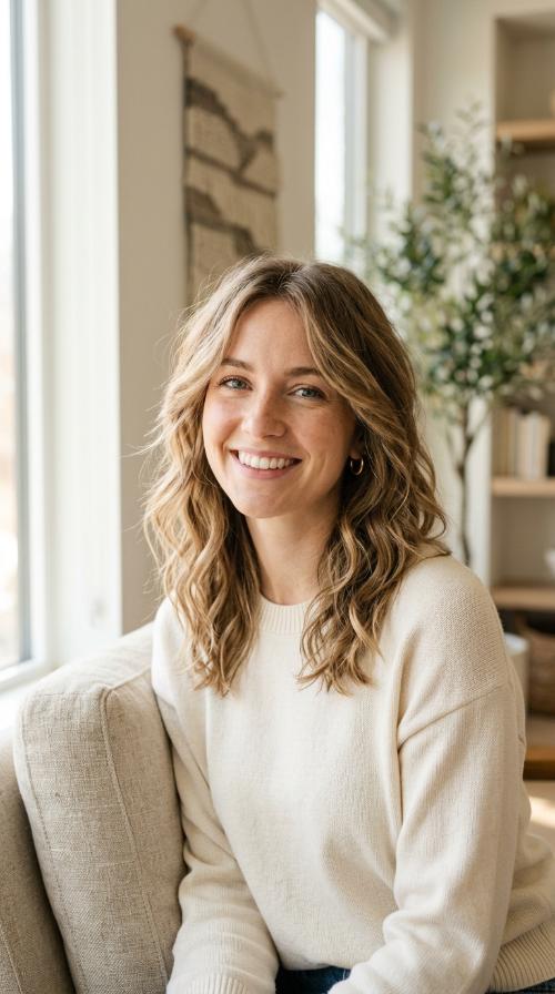 Wispy Layered Cut for Wavy Hair