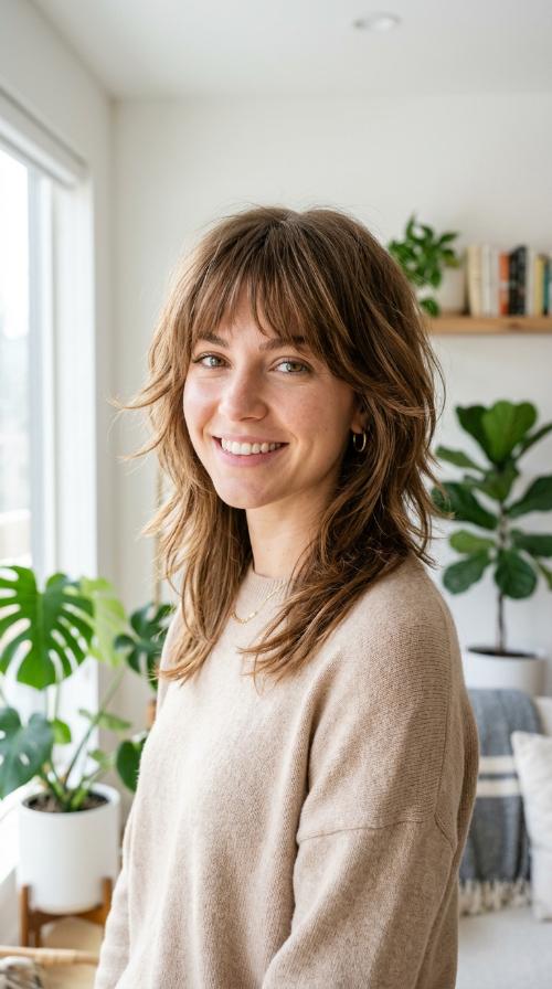 Wispy Layered Cut with Bangs