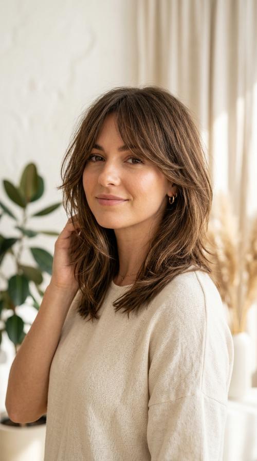 Wispy Layered Cut with Side Fringe