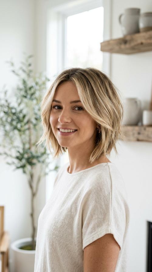 Wispy Layered Inverted Bob