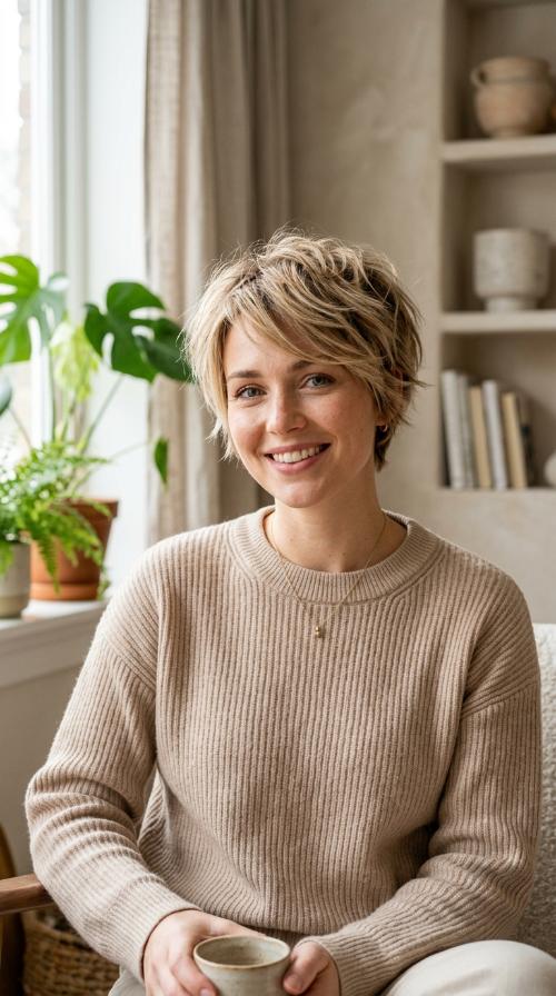 Wispy Layered Pixie Cut