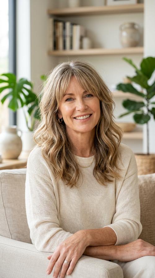 Wispy Layers with Curtain Bangs