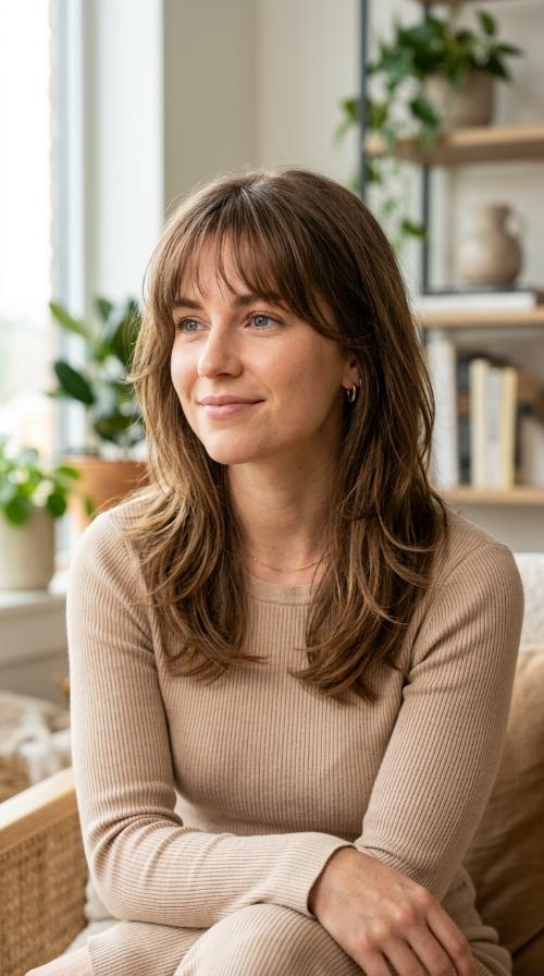 Wispy Layers with Piecey See-Through Bangs