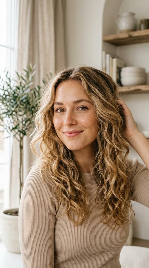 Wispy Sun-Kissed Waves