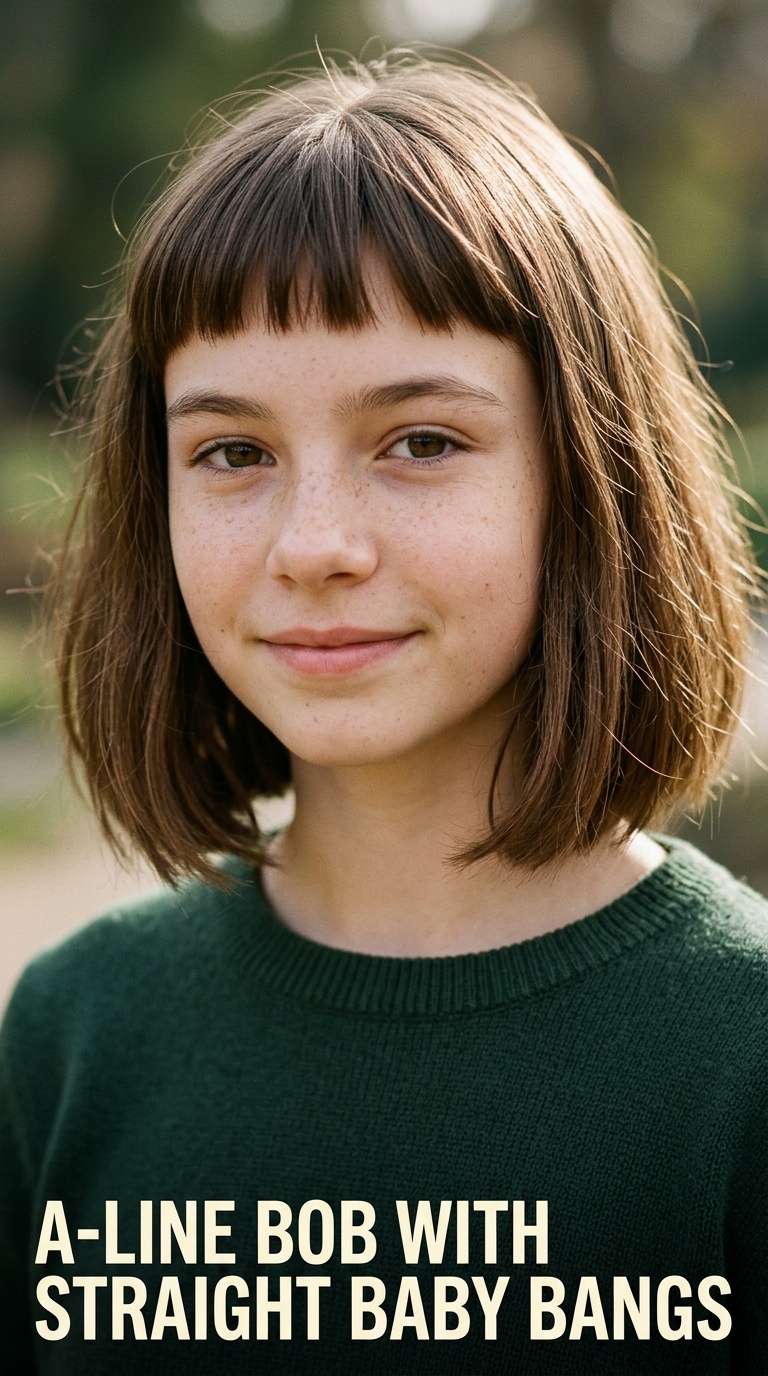 A-Line Bob with Straight Baby Bangs