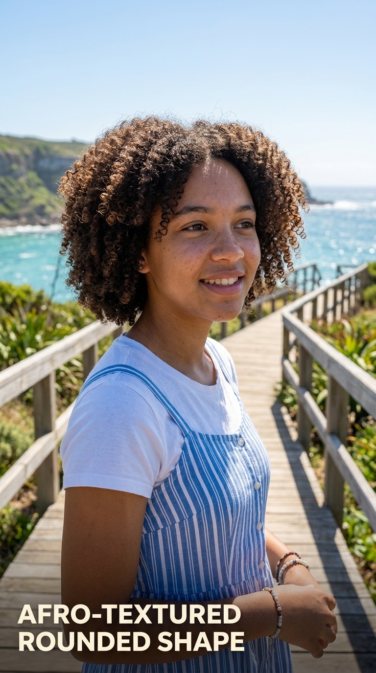 Afro-Textured Rounded Shape