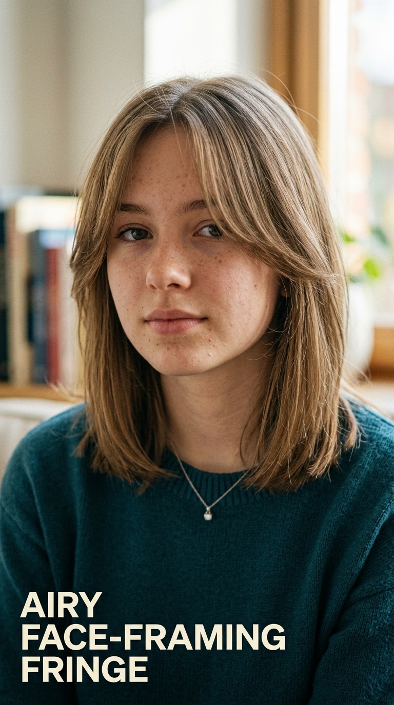 Airy Face-Framing Fringe