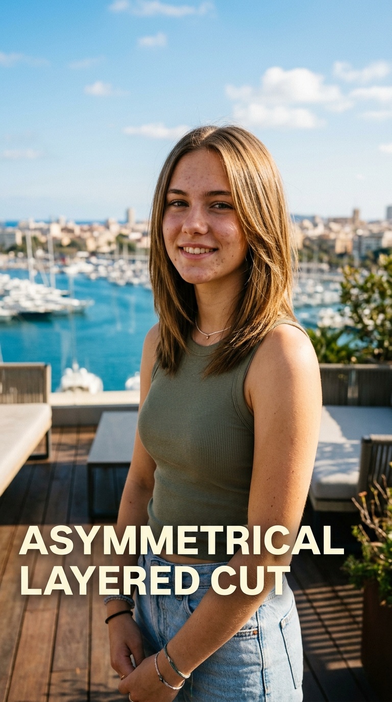 Asymmetrical Layered Cut