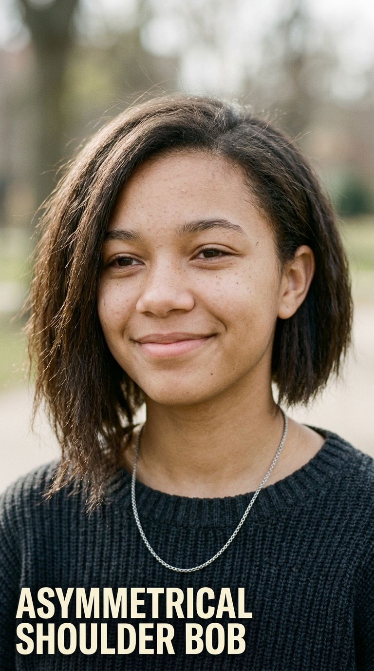 Asymmetrical Shoulder Bob
