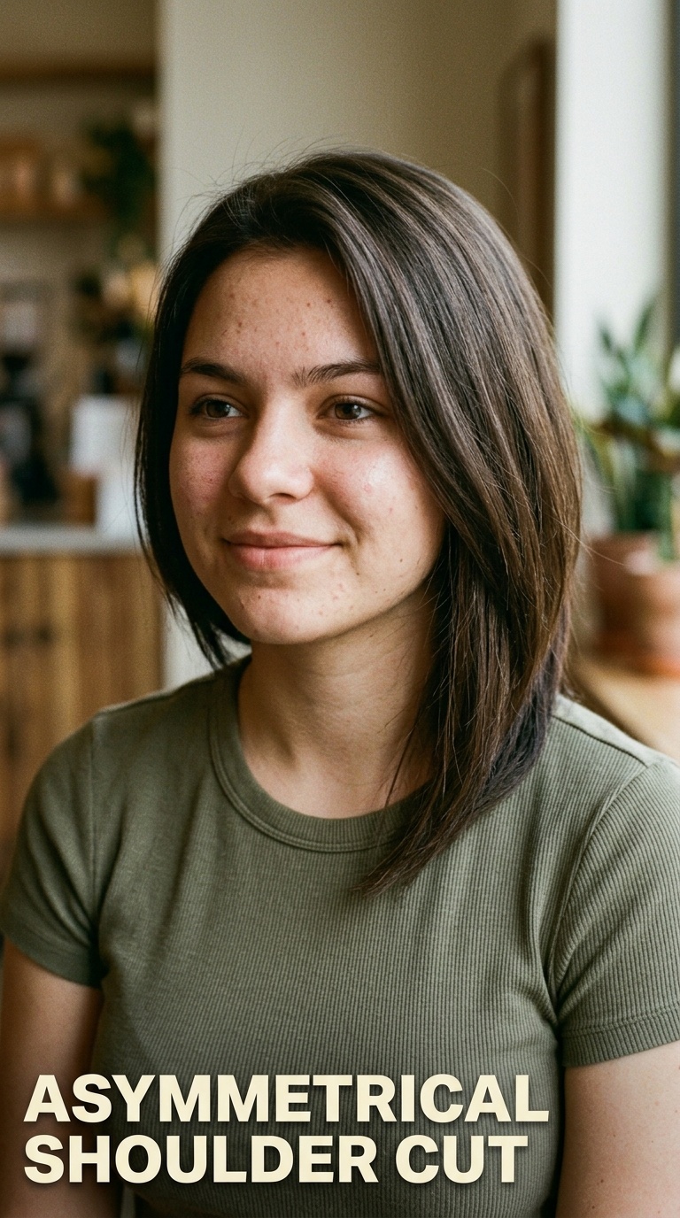 Asymmetrical Shoulder Cut