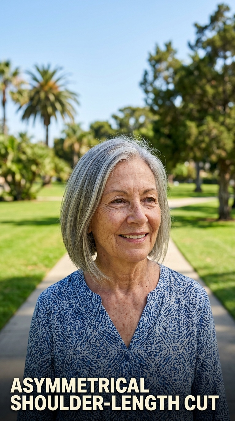 Asymmetrical Shoulder-Length Cut