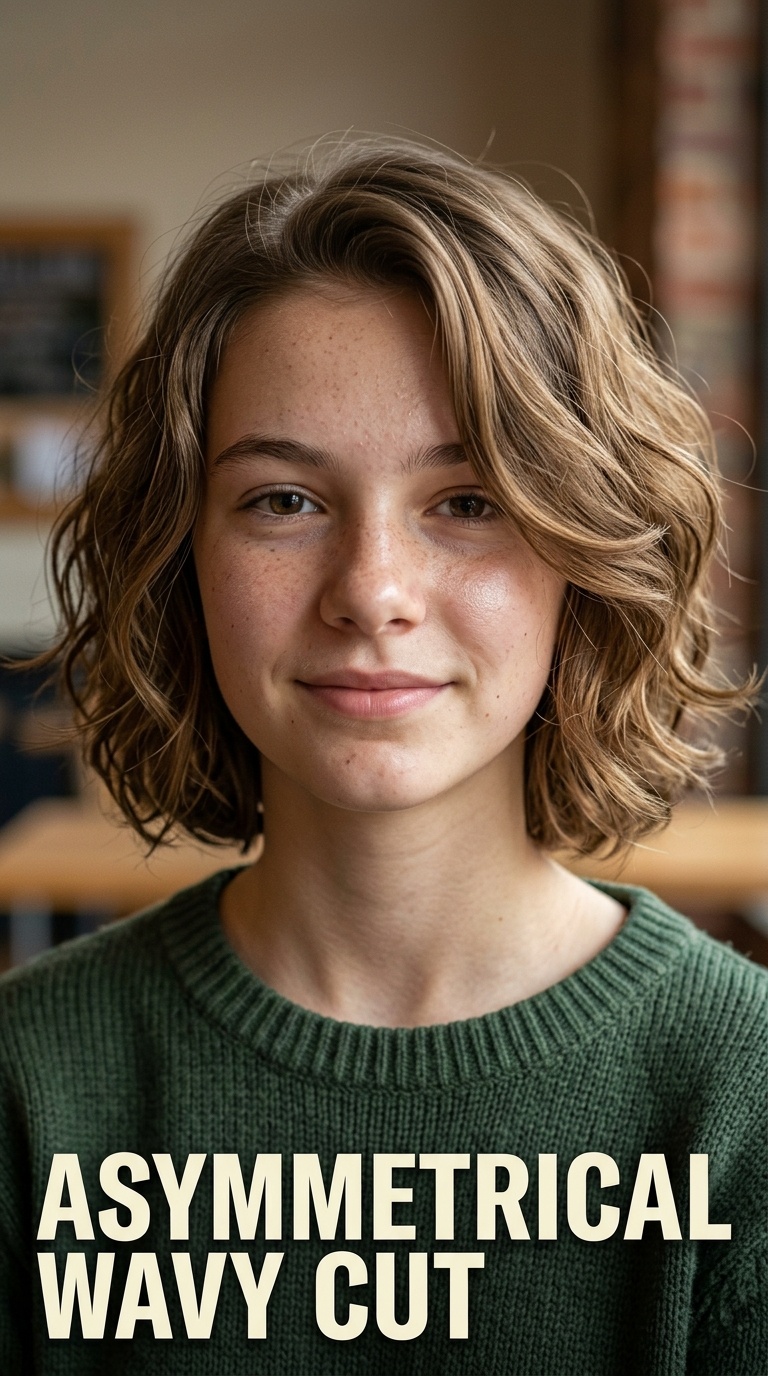 Asymmetrical Wavy Cut