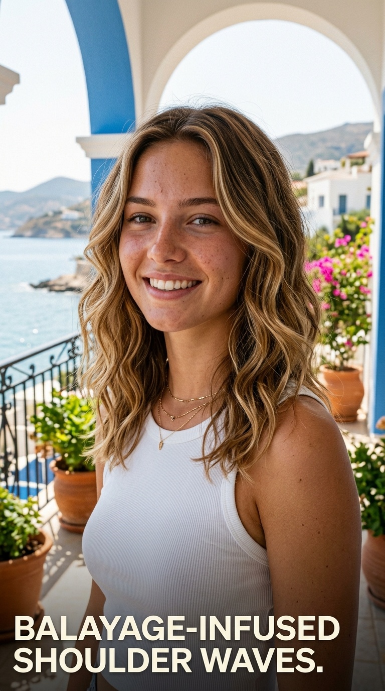 Balayage-Infused Shoulder Waves