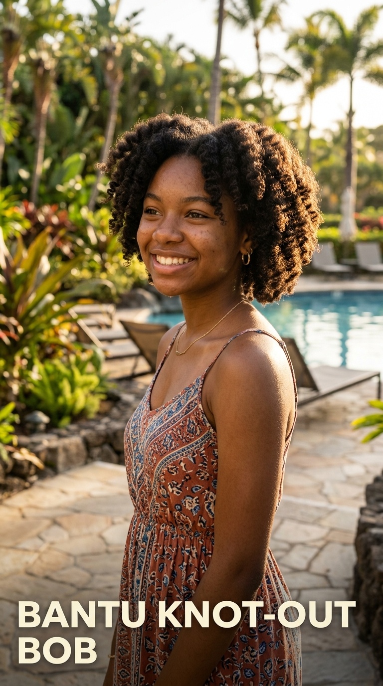 Bantu Knot-Out Bob