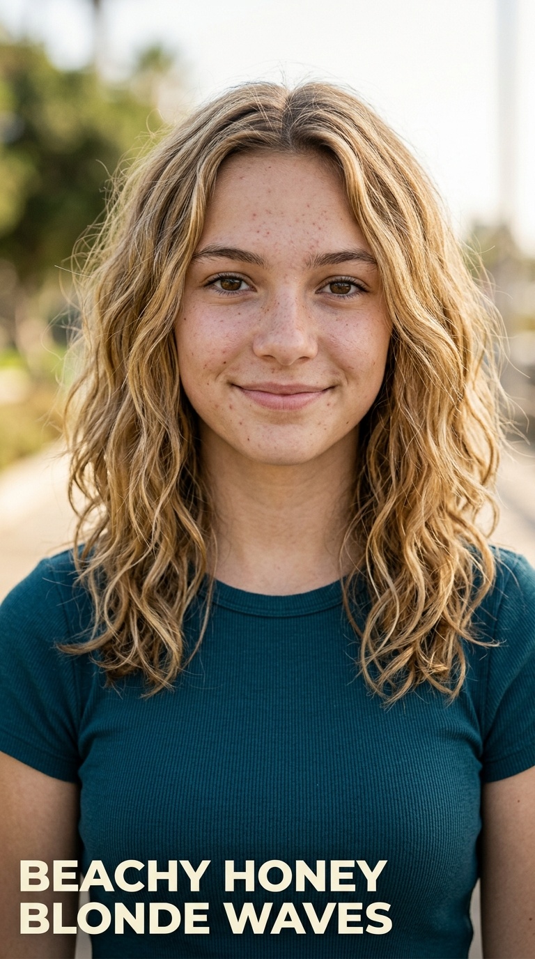 Beachy Honey Blonde Waves
