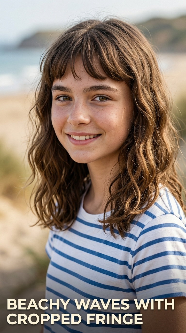 Beachy Waves with Cropped Fringe