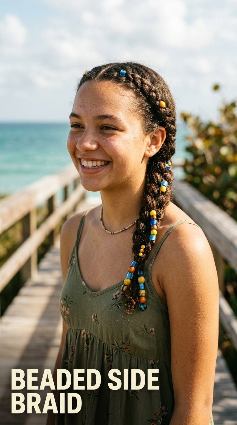 Beaded Side Braid