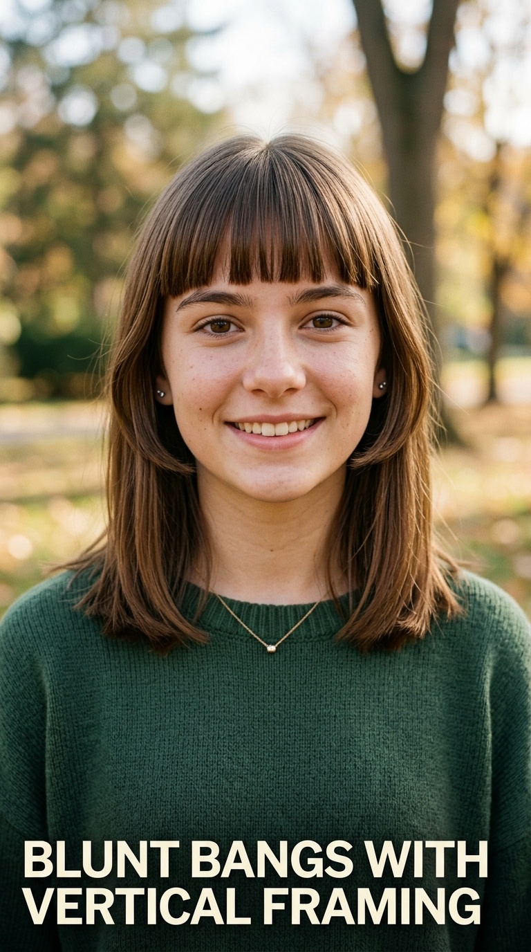 Blunt Bangs with Vertical Framing