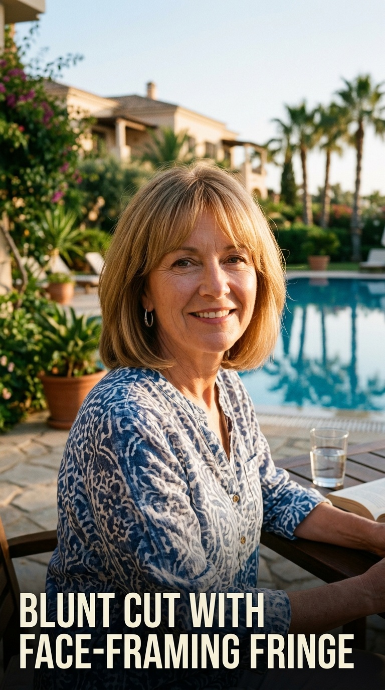 Blunt Cut with Face-Framing Fringe