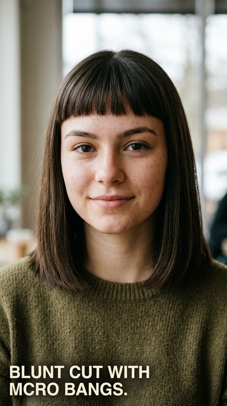 Blunt Cut with Micro Bangs