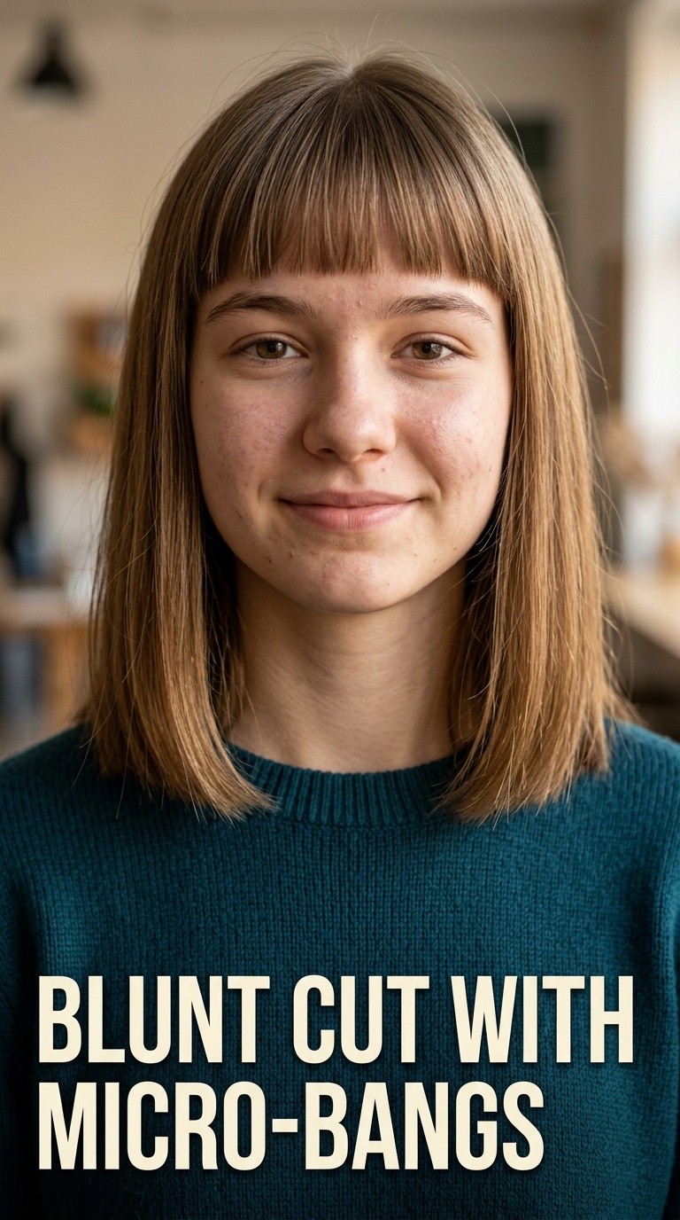 Blunt Cut with Micro-Bangs