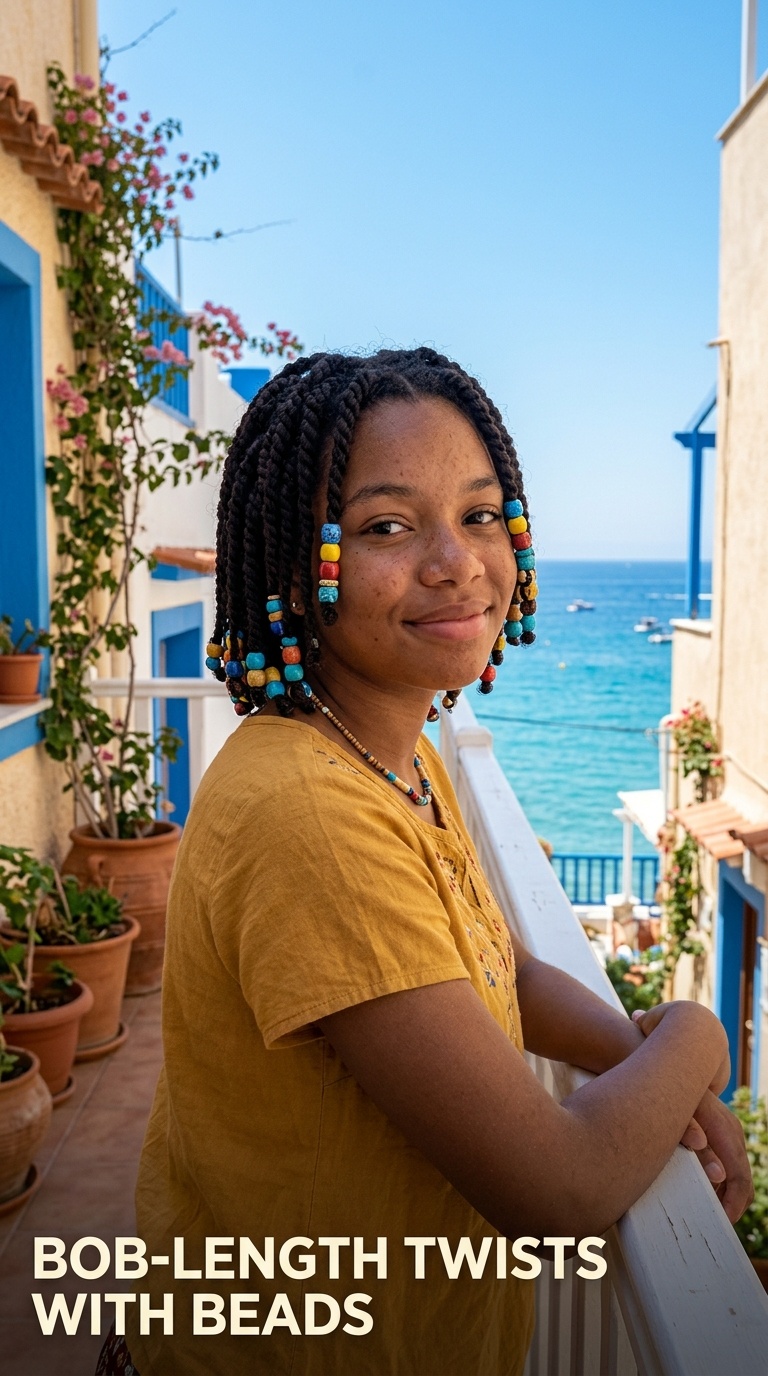 Bob-Length Twists with Beads