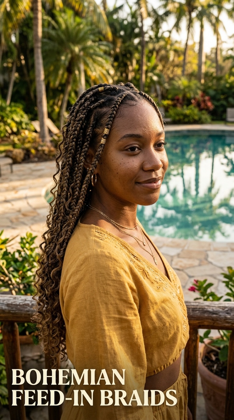 Bohemian Feed-in Braids