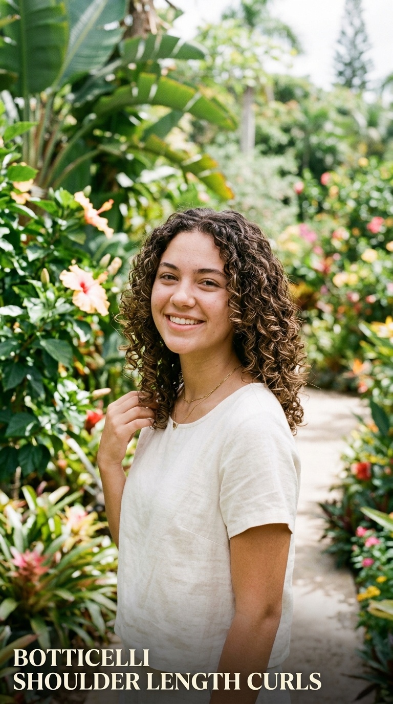 Botticelli Shoulder Length Curls