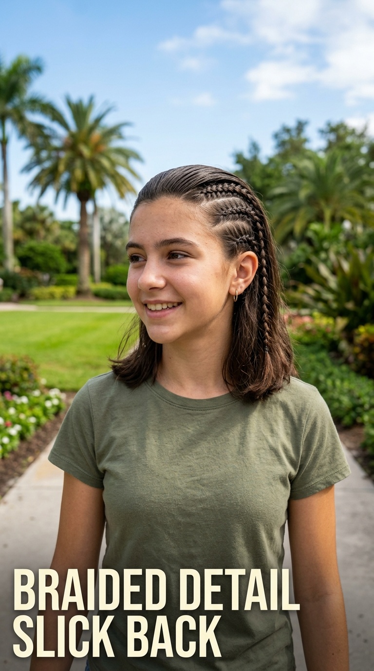 Braided Detail Slick Back