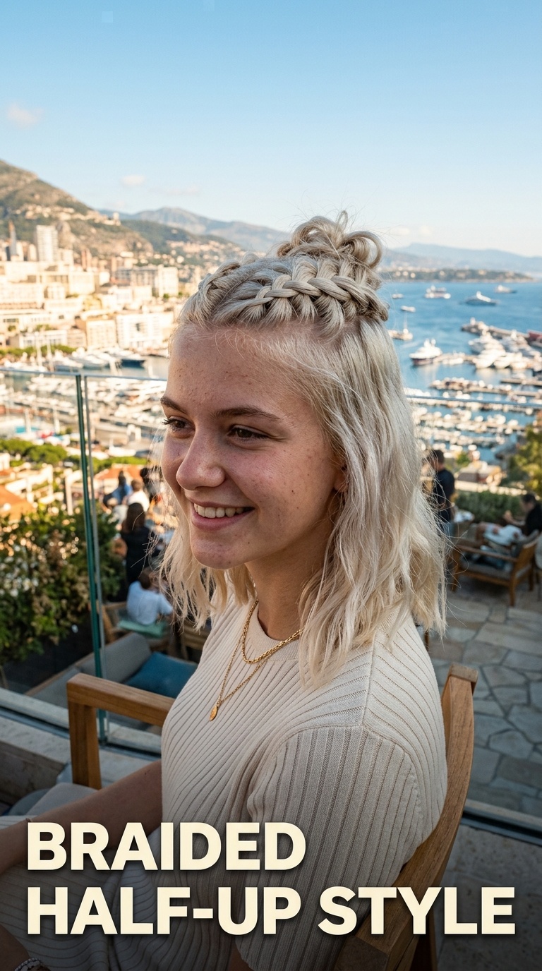 Braided Half-Up Style