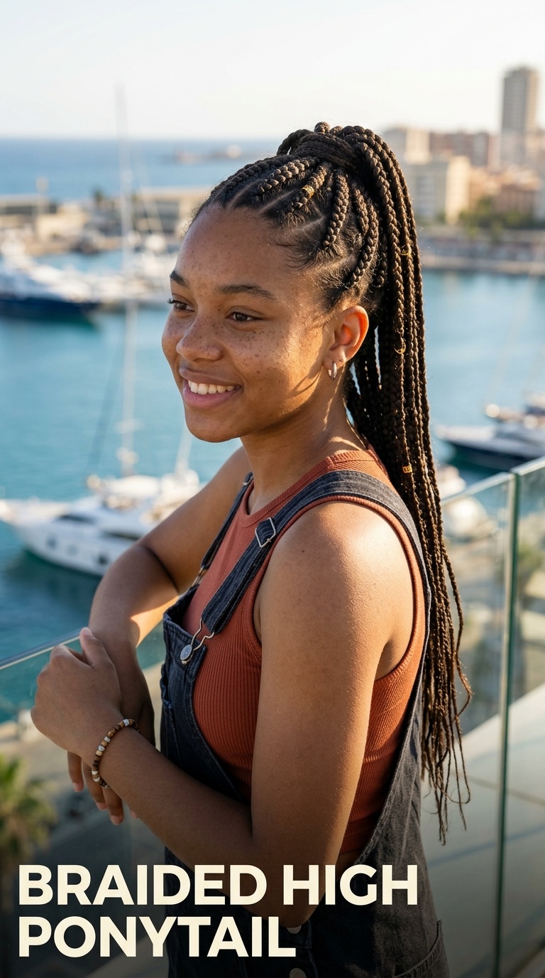 Braided High Ponytail