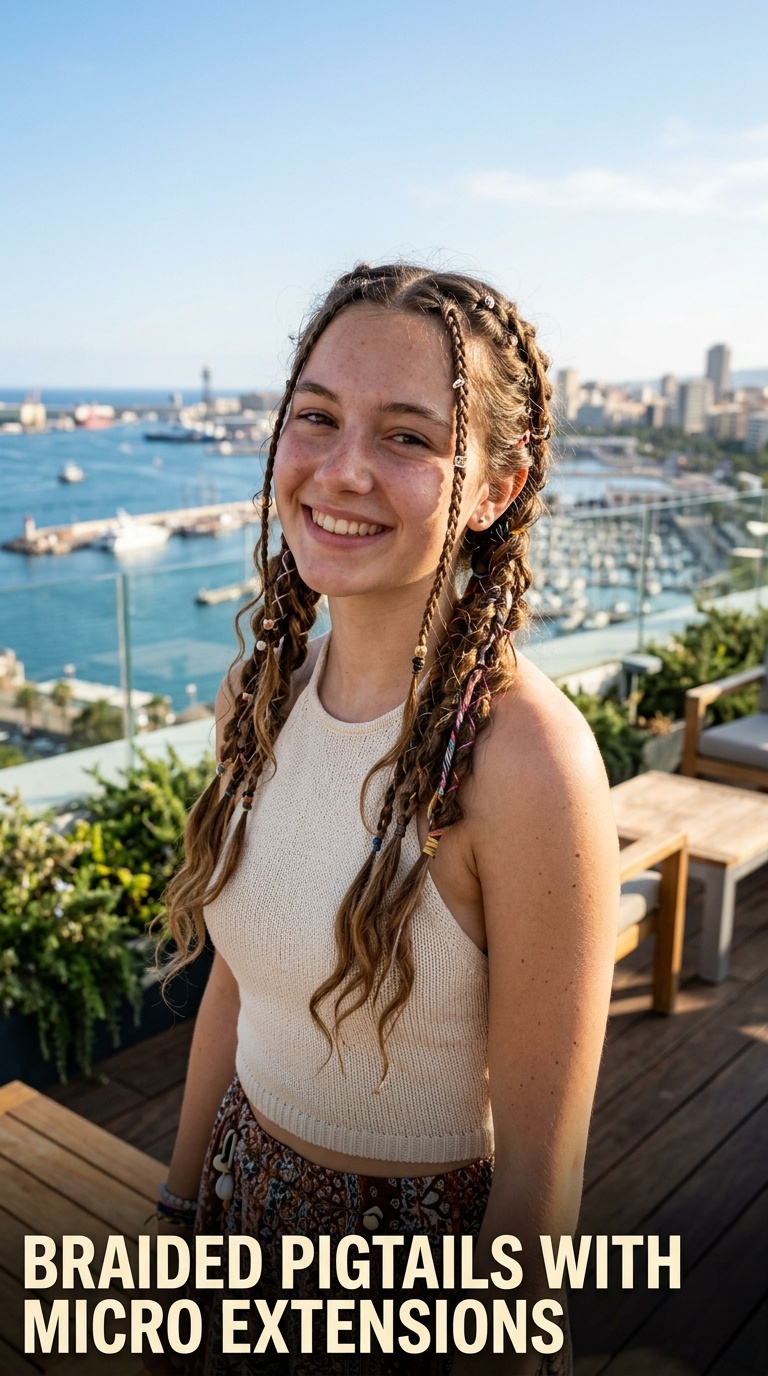 Braided Pigtails with Micro Extensions