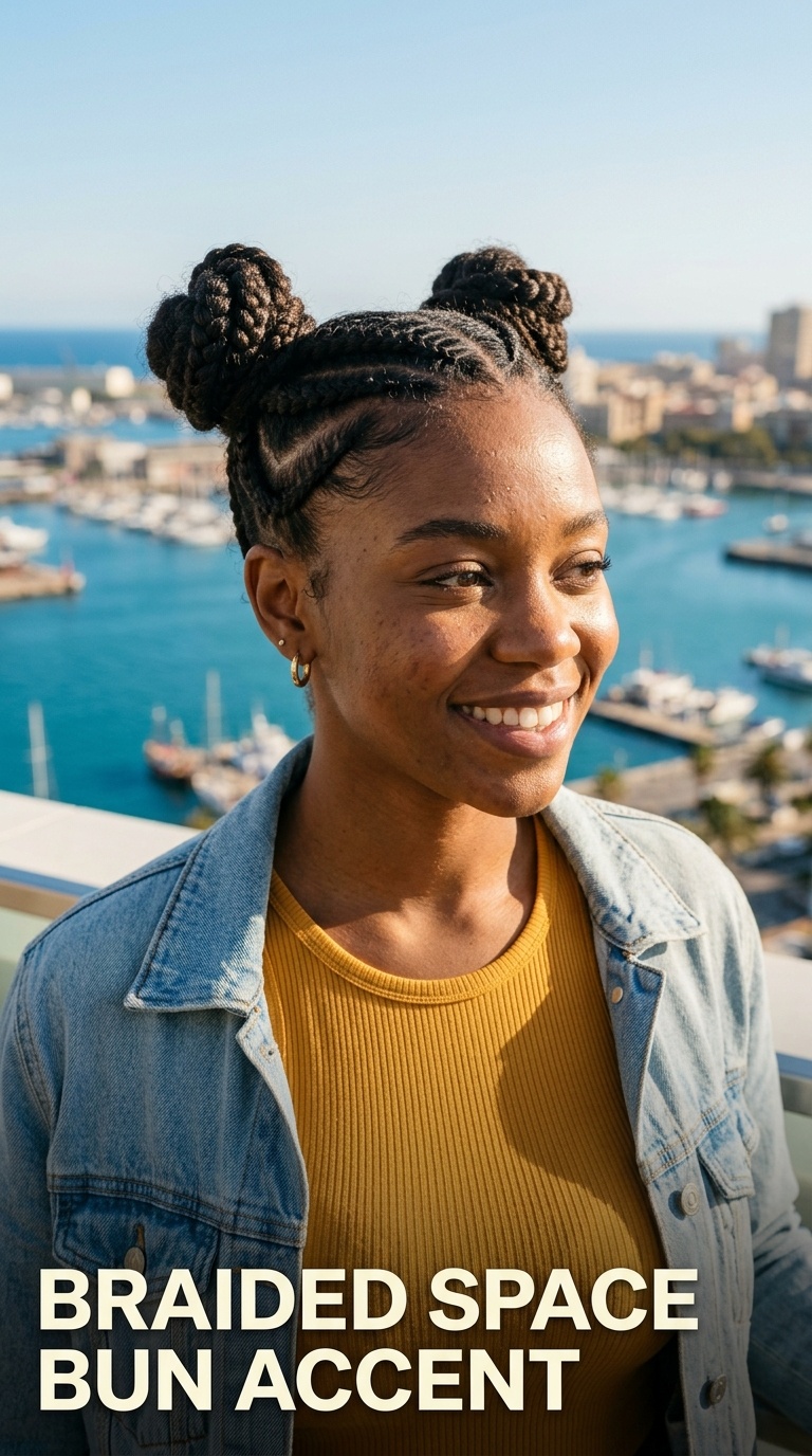 Braided Space Bun Accent