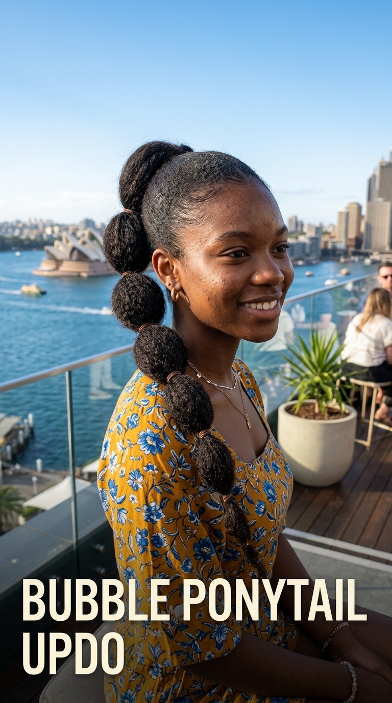 Bubble Ponytail Updo