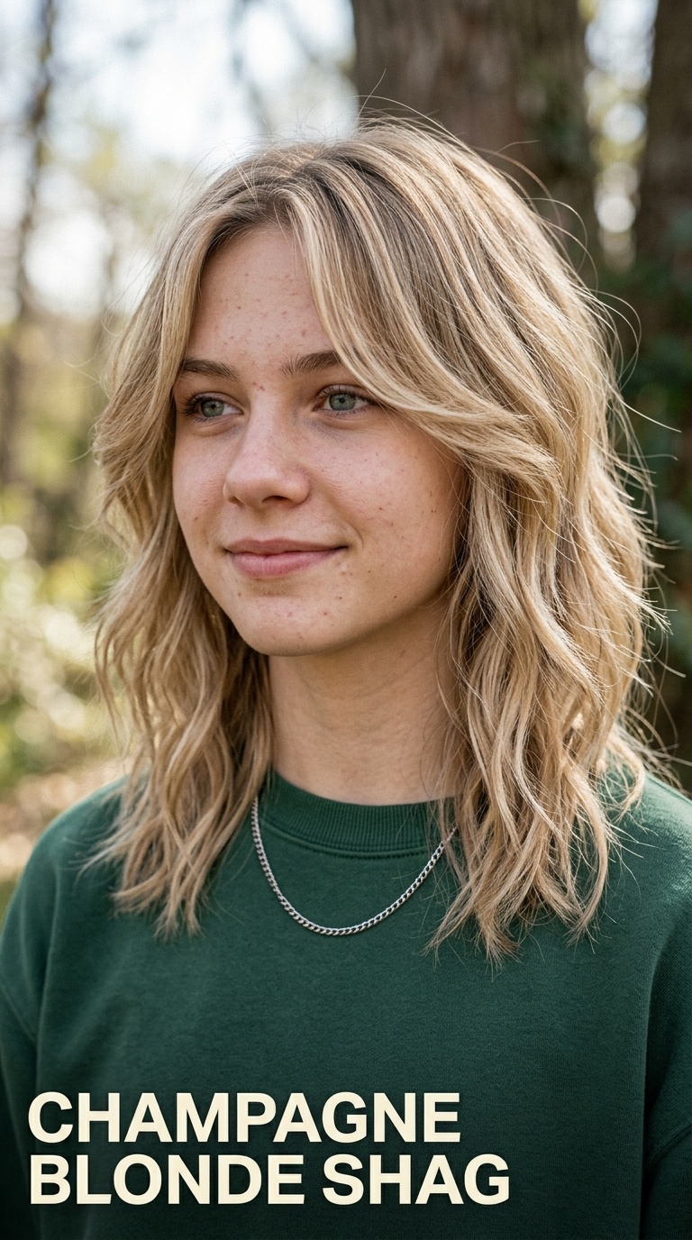 Champagne Blonde Shag