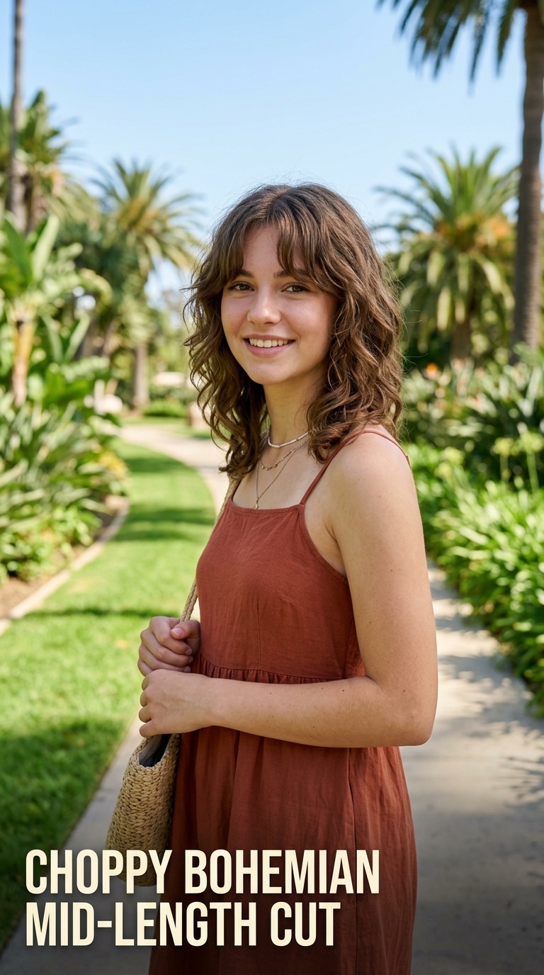 Choppy Bohemian Mid-Length Cut