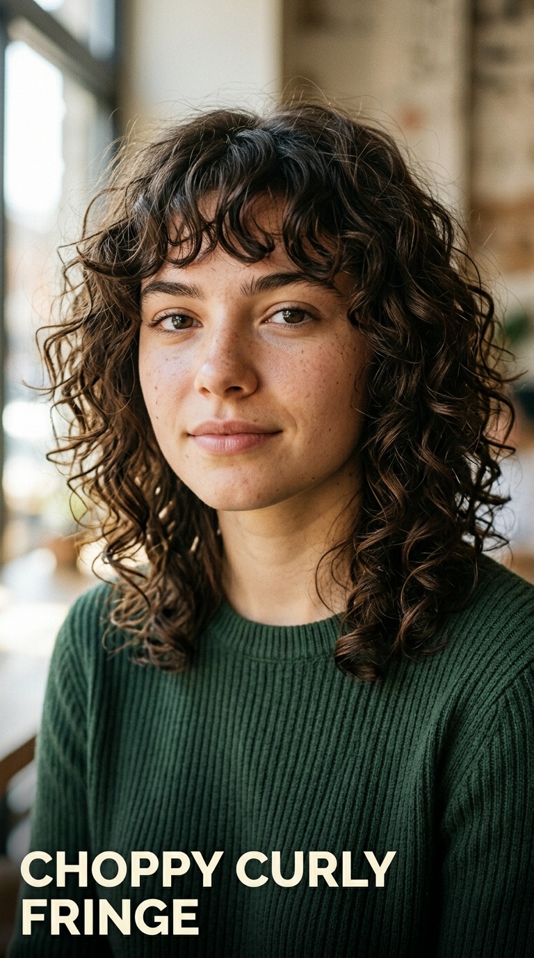 Choppy Curly Fringe
