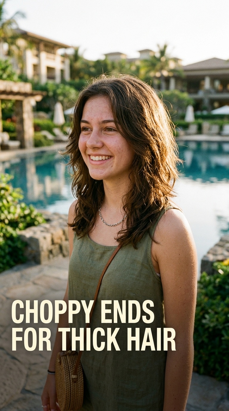 Choppy Ends for Thick Hair