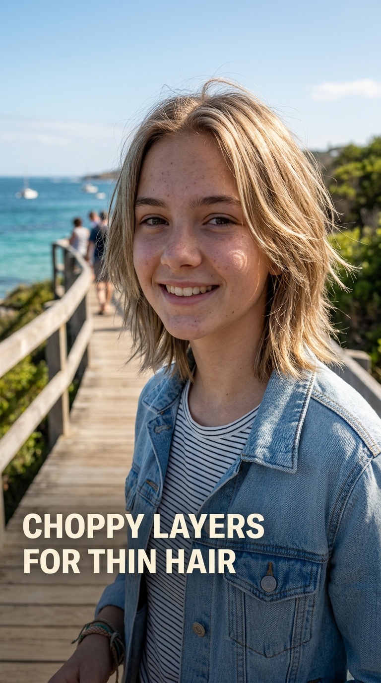 Choppy Layers for Thin Hair