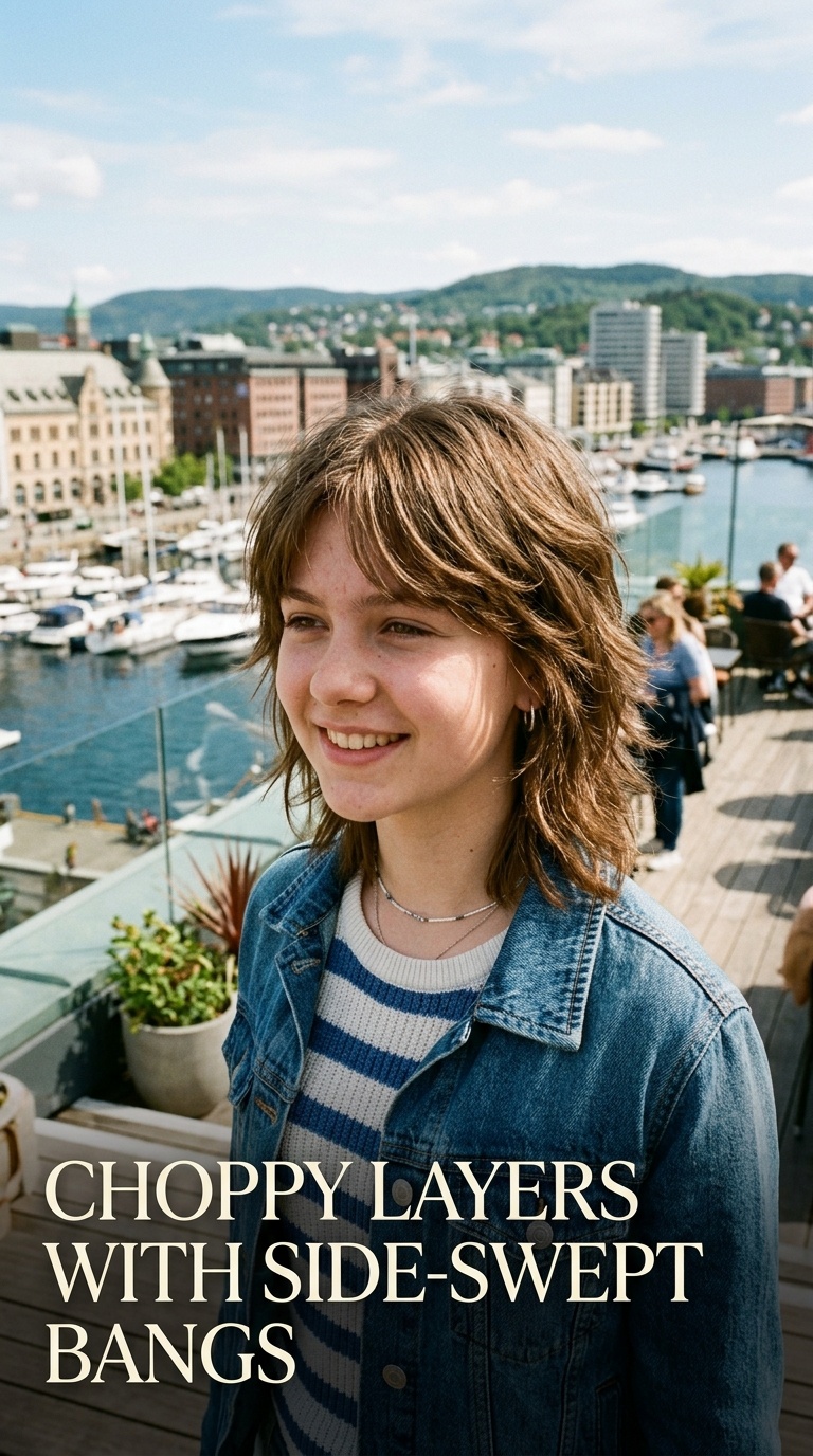 Choppy Layers with Side-Swept Bangs