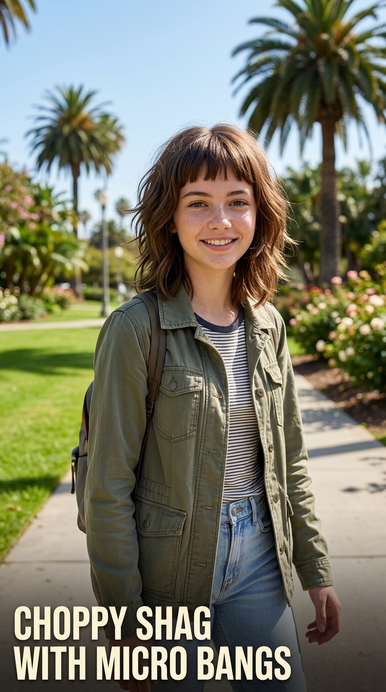 Choppy Shag with Micro Bangs