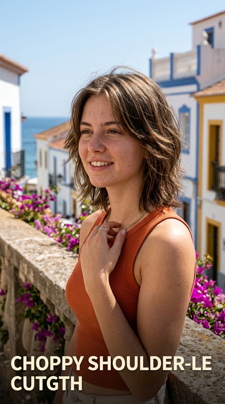 Choppy Shoulder-Length Cut