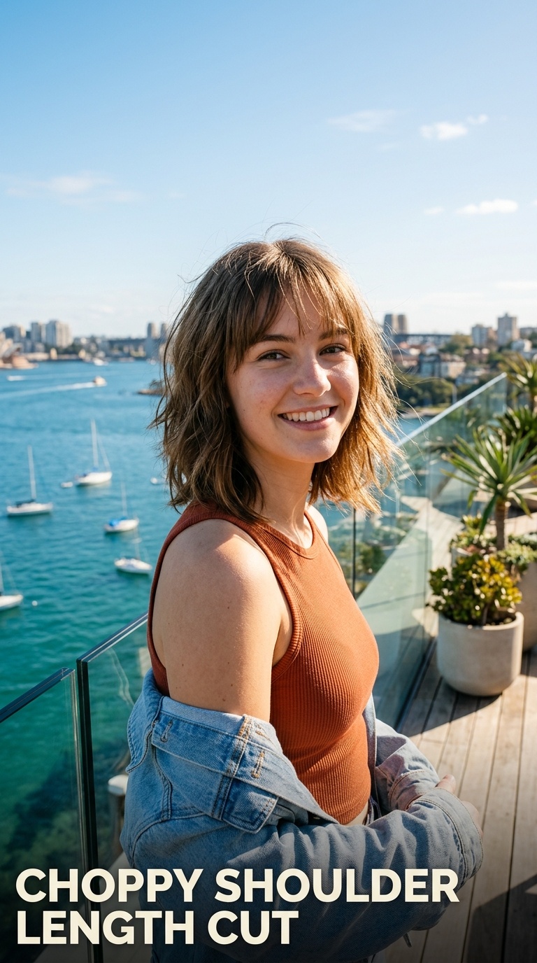 Choppy Shoulder Length Cut